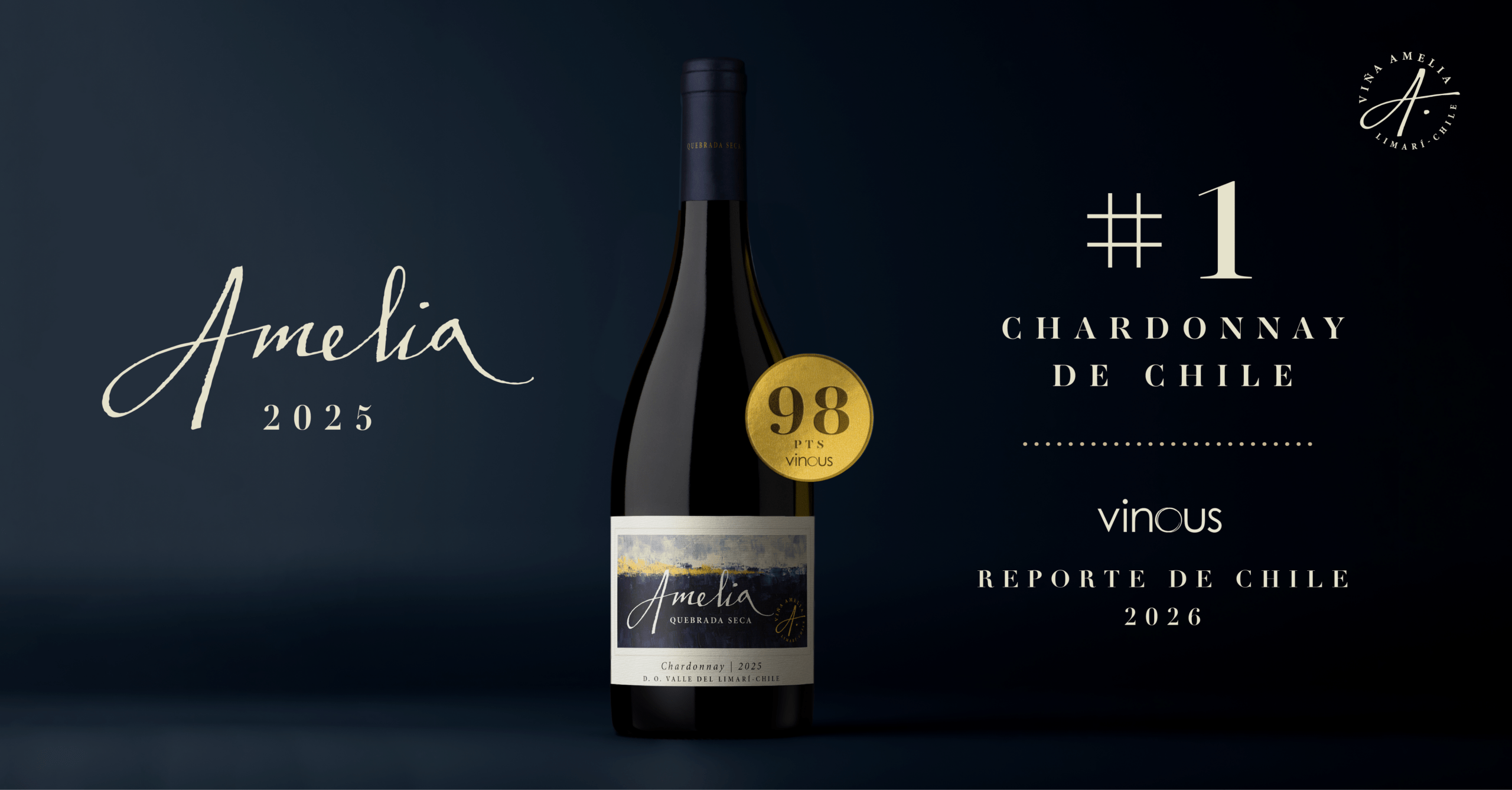 AMELIA CHARDONNAY CONSOLIDA SU LIDERAZGO COMO EL #1 DE CHILE